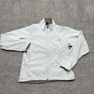 The North Face Jacket Womens Medium Blue Apex Softshell Fleece Lined Zip Outdoor